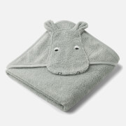 Liewood Albert Baby Hooded Towel - Hippo Dove Blue