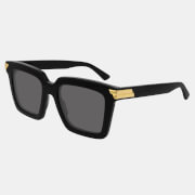 Bottega Veneta Women's Square Acetate Sunglasses - Black/Grey
