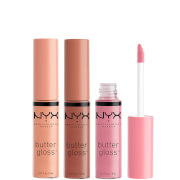 NYX Professional Makeup Butter Gloss Lip Gloss Trio - Praline, Éclair und Glückskeks