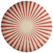 Decorsome Circus Beams Red Round Cushion