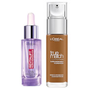 L’Oreal Paris Hyaluronic Acid Filler Serum and True Match Hyaluronic Acid Foundation Duo (Various Shades)