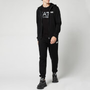 EA7 Men's Core Identity French Terry Hooded Tracksuit - Black