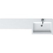 MyPlan White Worktop with Integrated Basin - 1500mm Right Hand