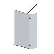 Wet Room Screen & Pivot Screen 900/350  x 2000mm - Chrome