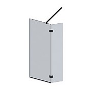 Wet Room Screen & Pivot Screen 700/350 x 2000mm - Black