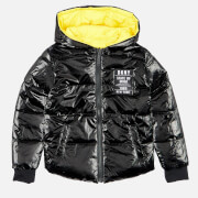 DKNY Girls' Reversible Puffer Jacket - Yellow