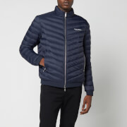 Armani Exchange Men's Nylon Down Padded Jacket - Navy/Melange Grey