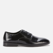 Walk London Men's Alex Leather Hi-Shine Leather Derby Shoes - Black