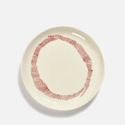 Serax x Ottolenghi Small Plate - White & Swirl Stripes Red (Set of 2)