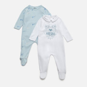 KENZO Newborn Set Of 2 Sleepsuits - Pale Blue