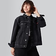 Women's Classic Demin Jacket Charcoal
