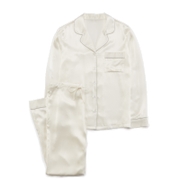 Freya Silk Pyjamas - Pearl White