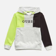 Guess Boys' Hooded Active Top - Lime Green Multi