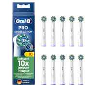 Oral-B CrossAction Aufsteckbürsten, weiß, 10 Stück
