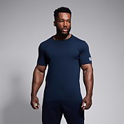 Mens Club Plain T-Shirt in Navy-XS