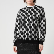 KARL LAGERFELD Women's Kl Monogram Sweater - Black/White