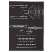 Star Trek Starfleet Original USS Enterprise Impression d'art Giclée
