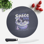Chilling In Space Round Chopping Board