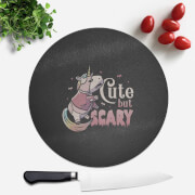 Cute But Scary Unicorn Round Chopping Board