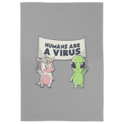 Humans Are A Virus Tea Towel