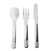 OYOY Mini We Love Animals Cutlery - Pack of 3 - Silver