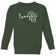 Youngest Christmas Elf Kids' Sweatshirt - Green