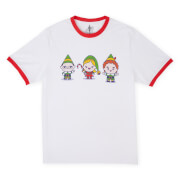 Elf Icon Unisex Ringer T-Shirt - White/Red
