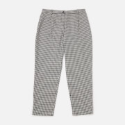 Tommy Hilfiger Women's Y/D Houndstooth Tapered Pants - Small Houndstooth/Des Sky Ecru