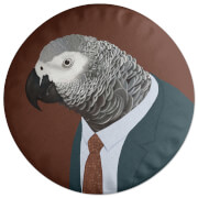 Decorsome Well Dressed African Grey Parrot Round Cushion