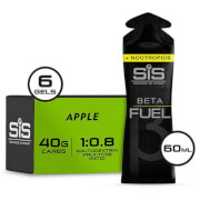 Science in Sport Beta Fuel Energy Gel + Nootropics Box of 6 gels - Apple