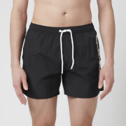 Emporio Armani Men's Embroidered Logo Swim Shorts - Black