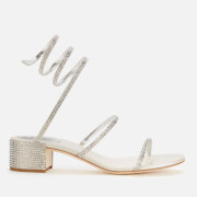René Caovilla Women's Cleo Block Heeled Sandals - Grey/Silver
