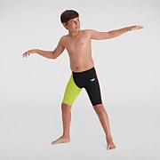 Jammer de cintura alta Endurance+ para niño, negro/naranja
