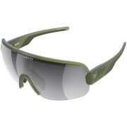 POC Aim Road Sunglasses Epidote Green Translucent - Violet/Silver Mirror