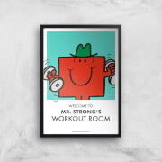 Mr Men & Little Miss Mr. Strong's Workout Room Giclee Art Print