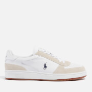 Polo Ralph Lauren Men's Polo Court Leather/Suede Trainers - White/Newport Navy PP