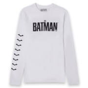 DC Batman The Bat Top a maniche lunghe da Uomo- Bianco