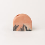 Smith & Goat Arch Concrete Candle Holder - Blush, Charcoal & White