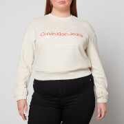 Calvin Klein Jeans Plus Logo Embroidery Cotton-Jersey Sweatshirt