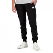 Mens Tapered Fleece Cuff Pant in Black-XL