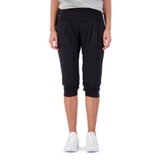 WOMEN'S 19" CUFFED CAPRI IN JET BLACK