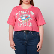 Tommy Jeans Curve Cropped Printed Recycled Cotton T-Shirt