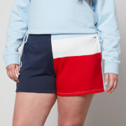 Tommy Jeans Curve Colour-Block Cotton-Blend Shorts