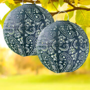 Bohemian Nights Solar Lanterns - Navy