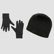 MP Running Beanie and Reflective Gloves Bundle - Black