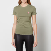 Guess Women's Ss Cn Mini Triangle T-Shirt - Lichen Leaf Green