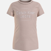 Calvin Klein Girls’ Metallic Logo Cotton-Jersey T-Shirt