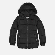 Tommy Hilfiger Girls' Hooded Zip Off Sleeve Jacket - Black