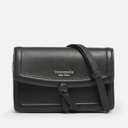 Kate Spade New York Women's Knott Pebbled Flap Cross Body Bag - Black