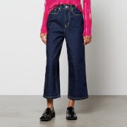 KENZO Sumire Cropped Denim Wide-Leg Jeans